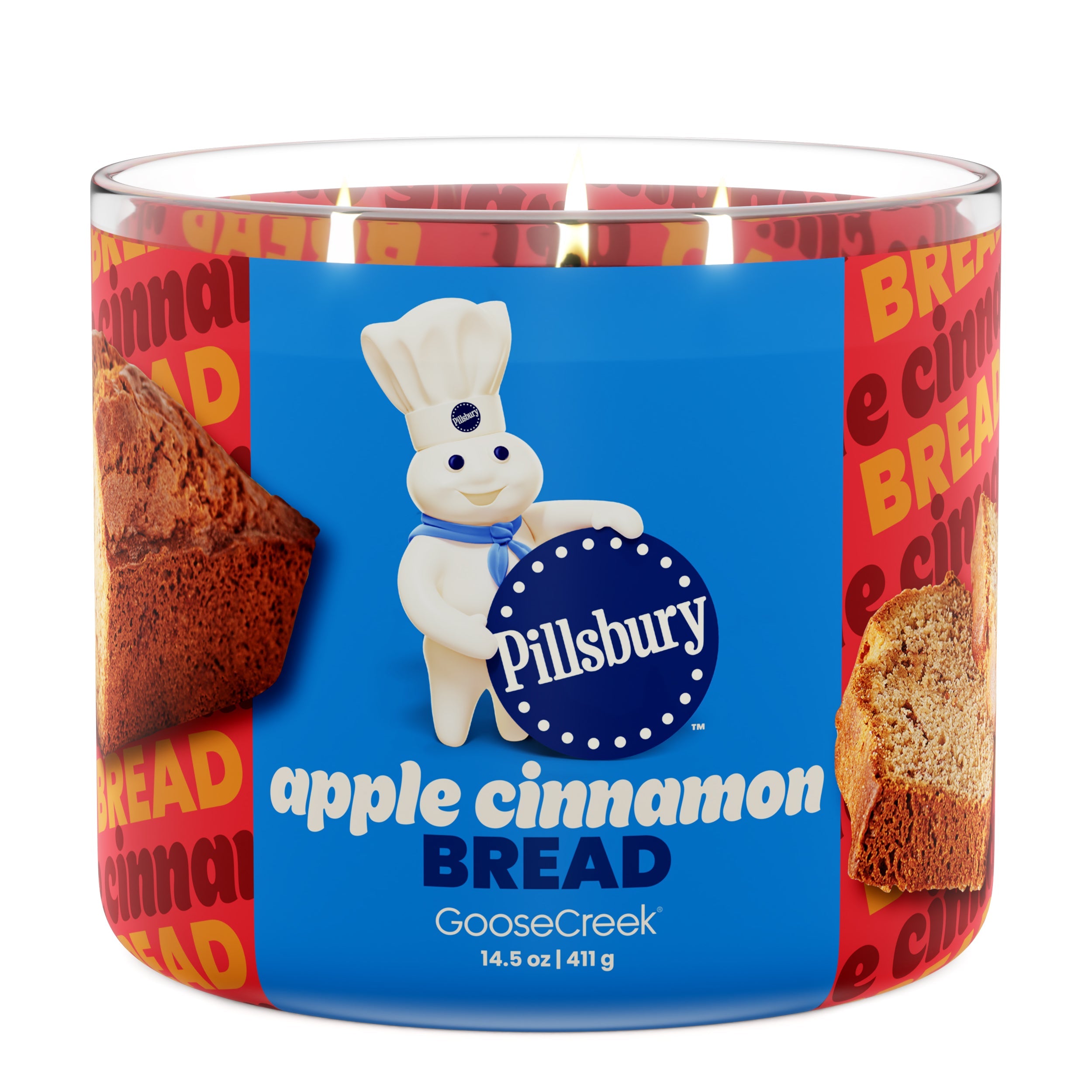 Apple Cinnamon Bread 3-Wick Pillsbury Candle